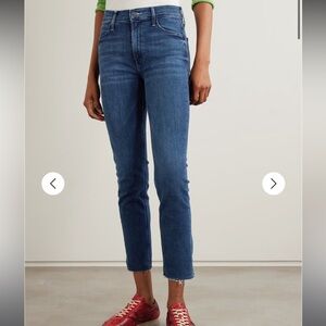 Mother Denim The Mid Rise Dazzler Crop Fray Squeeze It